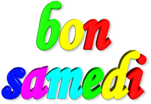 Gif animé Bon samedi multicolors